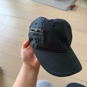 Lululemon Black Cap with Side Zipper baseball hat